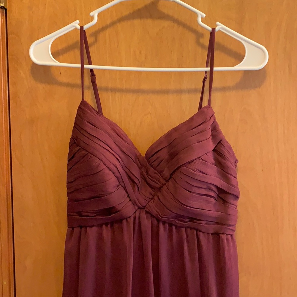 BHLDN Burgundy Bridesmaids dress